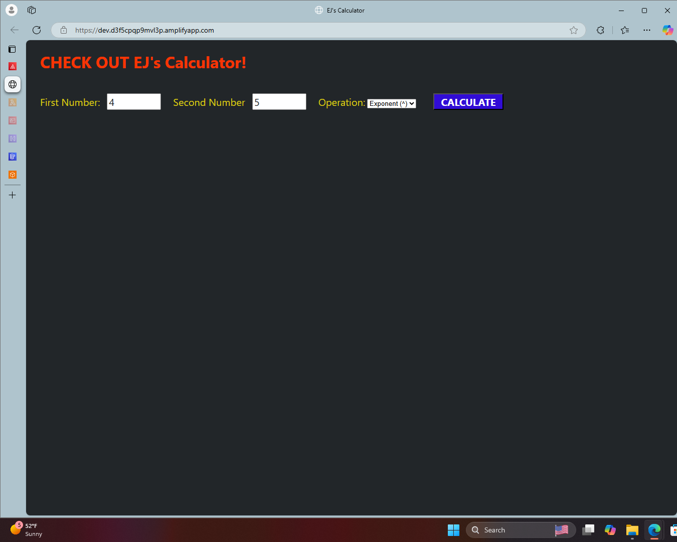 Calculator Web App